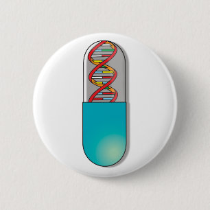 DNA Capsule Science Pinback Button