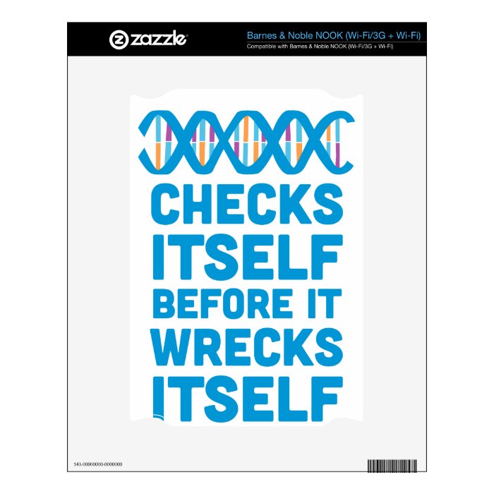 DNA Checks Itself Decals For The NOOK