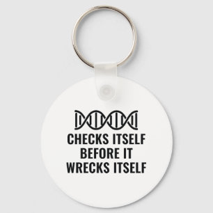 DNA Checks Itself Keychain