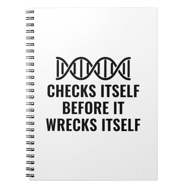 DNA Checks Itself Notebook (Front)