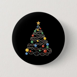Dna Christmas Tree Funny Science Puns Christmas Te Button
