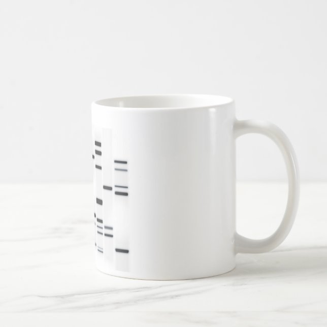 DNA Code Art Black on White Coffee Mug (Right)