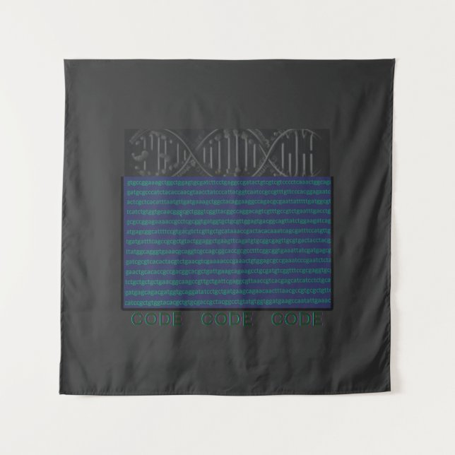 dna code, genetic engineering, dna helix tapestry (Front)