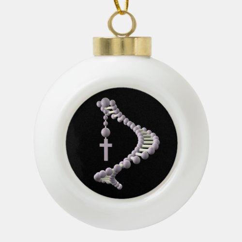 DNA Directed Evolution Ceramic Ball Christmas Ornament