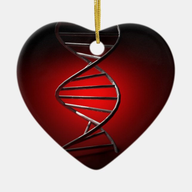 DNA Double Helix Ceramic Ornament (Front)