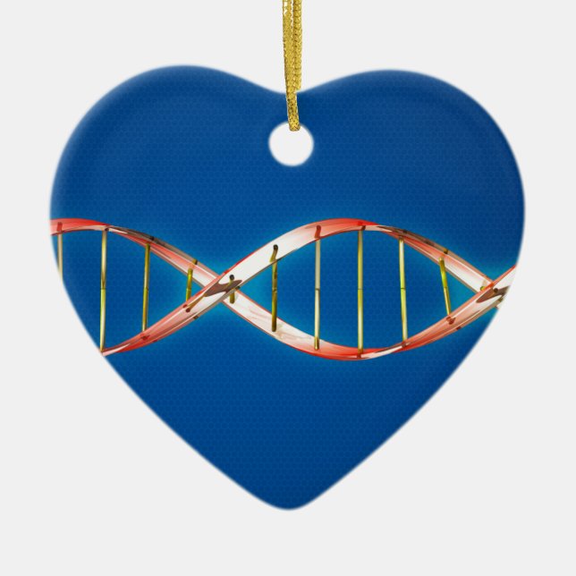 DNA Double Helix Ceramic Ornament (Front)