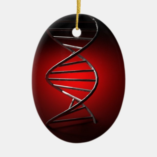 DNA Double Helix Ceramic Ornament (Front)