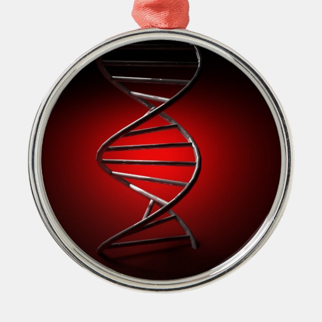 DNA Double Helix Metal Ornament (Front)