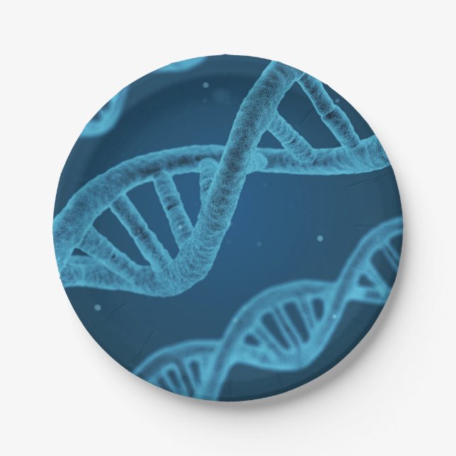 DNA Double Helix Paper Plates (Front)