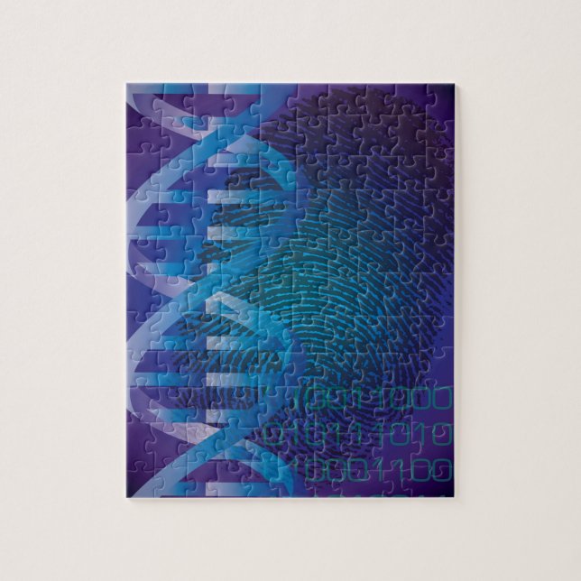 DNA Fingerprint Medical Science Jigsaw Puzzle (Vertical)