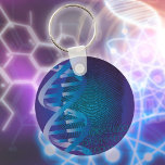 DNA Fingerprint Medical Science Keychain<br><div class="desc">Cool,  trendy,  science-inspired keychain designed for all scientists,  science teachers,  science students,  and,  in short,  any science geek in your life (and that includes you)! Designed by Thisisnotme©</div>