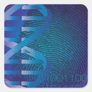 DNA Fingerprint Medical Science Square Sticker