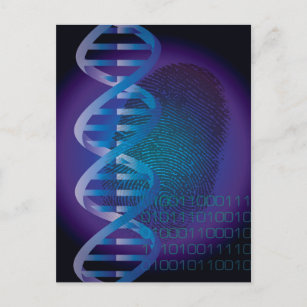 DNA Fingerprint Science Postcard
