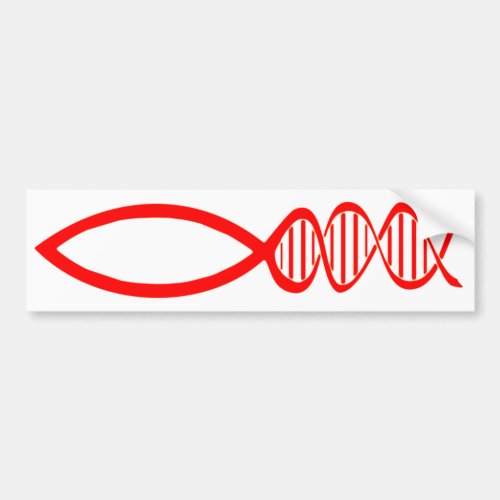 DNA Fish Bumper Sticker