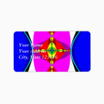 DNA - Fractal Art Label