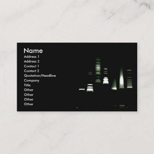 Customizable DNA Gel Electrophoresis Business Card