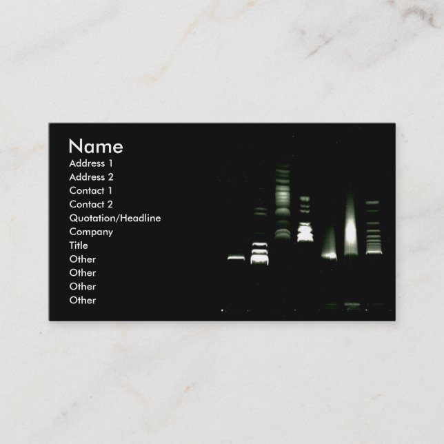 DNA Gel Electrophoresis Business Card (Front)