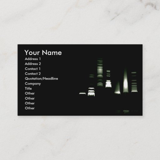 Customizable DNA Gel Electrophoresis Business Card (improved)