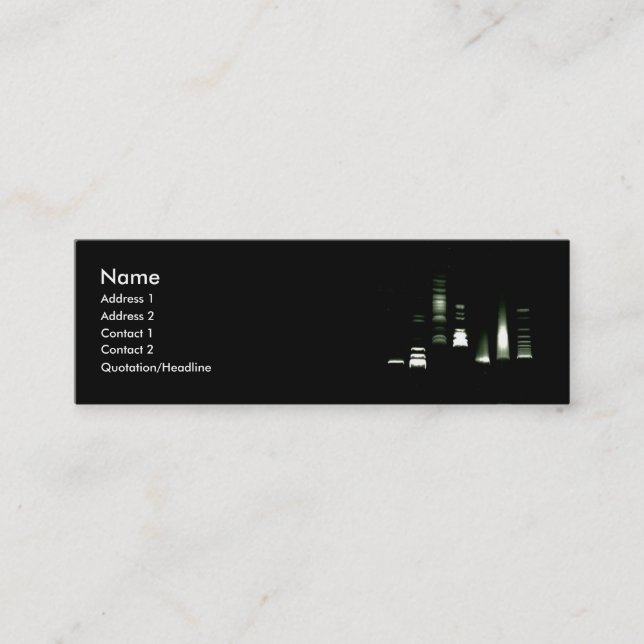 DNA Gel Electrophoresis Business Card (skinny) (Front)