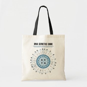 Dna Genetic Code Chart Tote Bag by OutFrontProductions at Zazzle