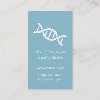 Dna Genetic Science Blue Doctors Medical Appointment Card by 911business at Zazzle