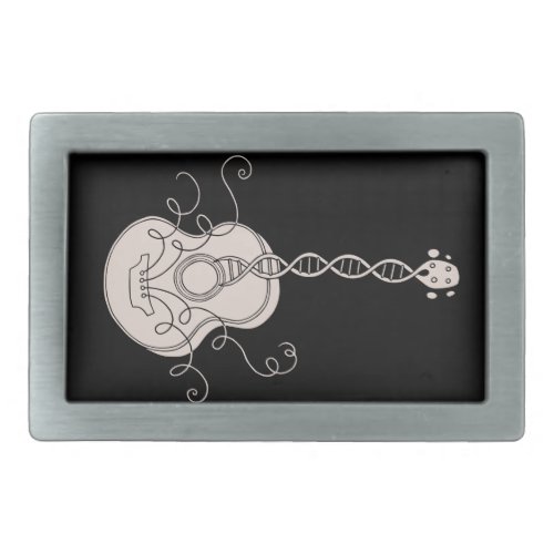 DNA Guitar Rectangular Belt Buckle