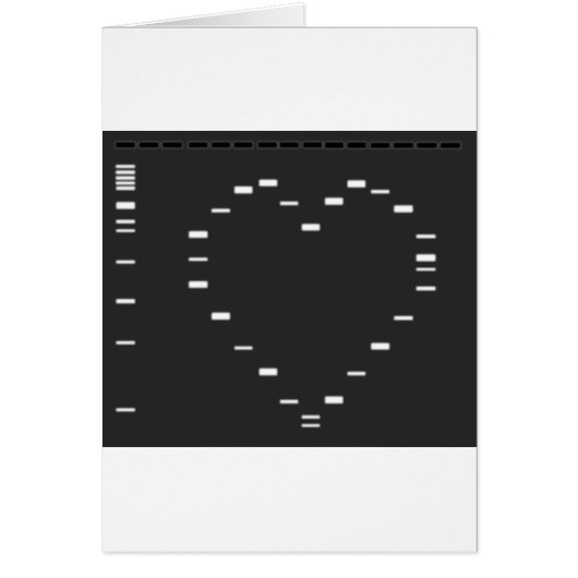 DNA heart on agarose gel Cards (Front)