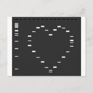 DNA heart on agarose gel Postcard