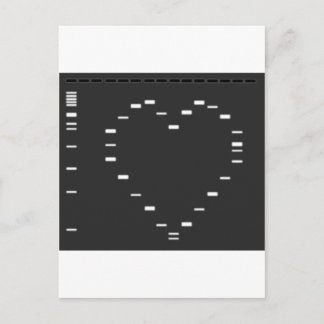 DNA heart on agarose gel Postcard