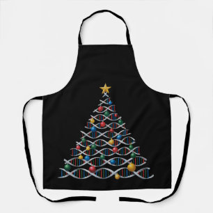 DNA Helix Christmas Tree Biology Science Teacher Apron