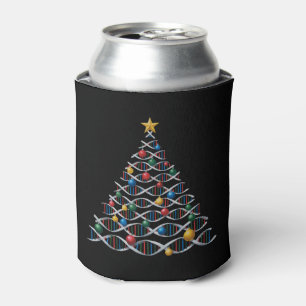 DNA Helix Christmas Tree Biology Science Teacher Can Cooler