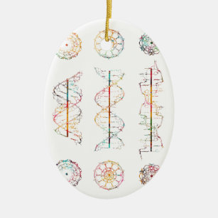 DNA helix conformation Ceramic Ornament