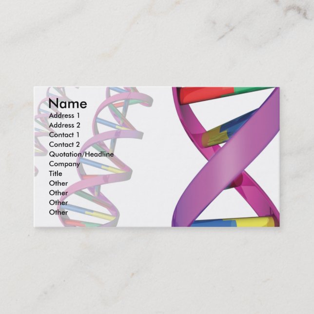 DNA helix medical or scientific business card (Front)