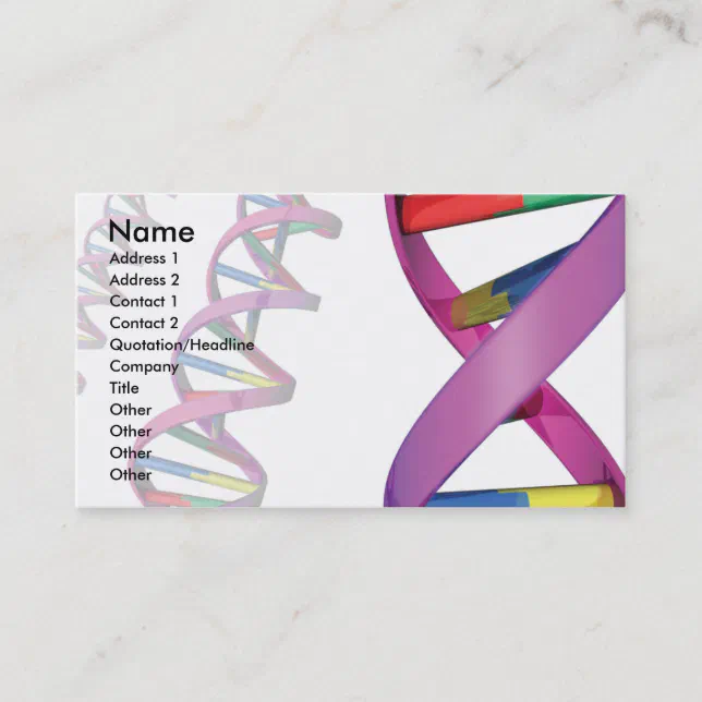 DNA helix medical or scientific business card Zazzle