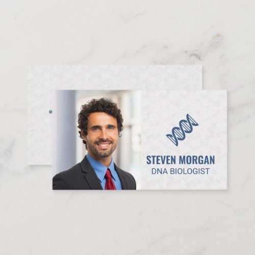 DNA Icon  Science Biology  Man in Suit Business Card
