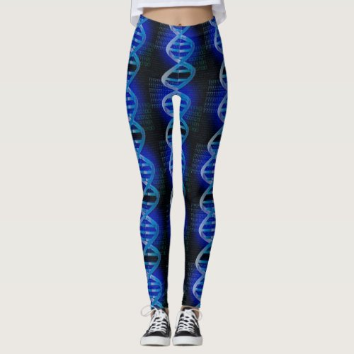 DNA ID Blue Medical Science Leggings