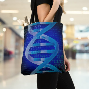 DNA ID Blue Medical Science Tote Bag