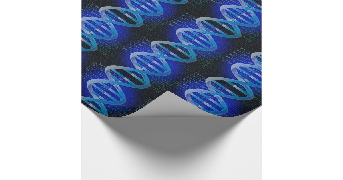 DNA ID Blue Medical Science Wrapping Paper Zazzle