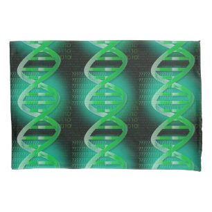 DNA ID Green Pillow Case