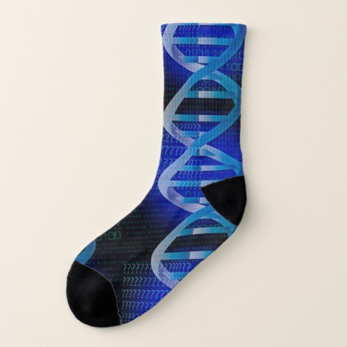 DNA ID Medical Science Blue Socks