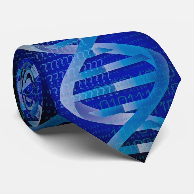 DNA ID Medical Science Blue Tie (Rolled)