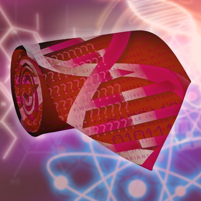 DNA ID Red Medical Science Neck Tie (DNA ID Red Medical Science Neck Tie)