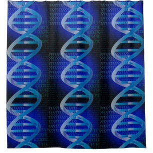 DNA ID Science Blue Shower Curtain