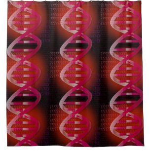 DNA ID Science Red Shower Curtain