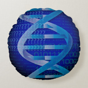 DNA ID Science Round Pillow