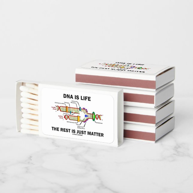 DNA Is Life The Rest Is Just Matter Biology Humor Matchboxes (Stacked)