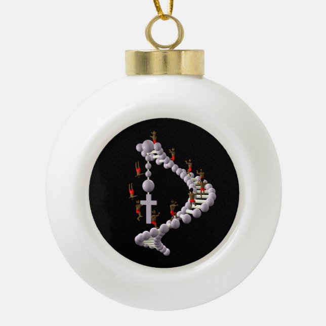 DNA: Life Cycle Ceramic Ball Christmas Ornament (Front)