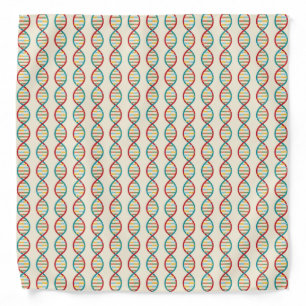 DNA Mid Century Modern STEM Biology Stripe cream Bandana