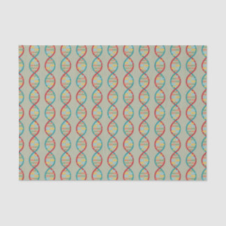 DNA Mid Century Modern STEM Biology Stripe green Tissue Paper