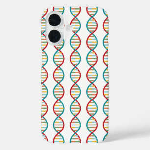 ​​DNA Mid Century Modern STEM Biology Stripe white iPhone 16 Case